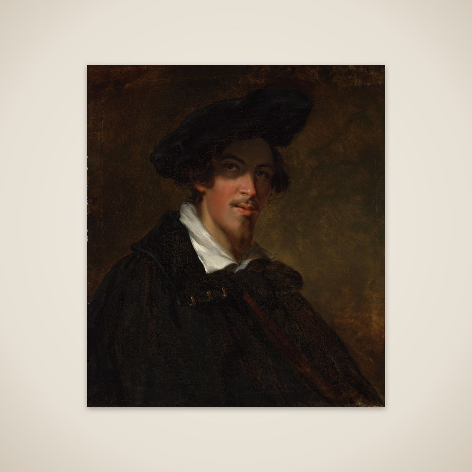 Portrait of de kunstenaar unframed print