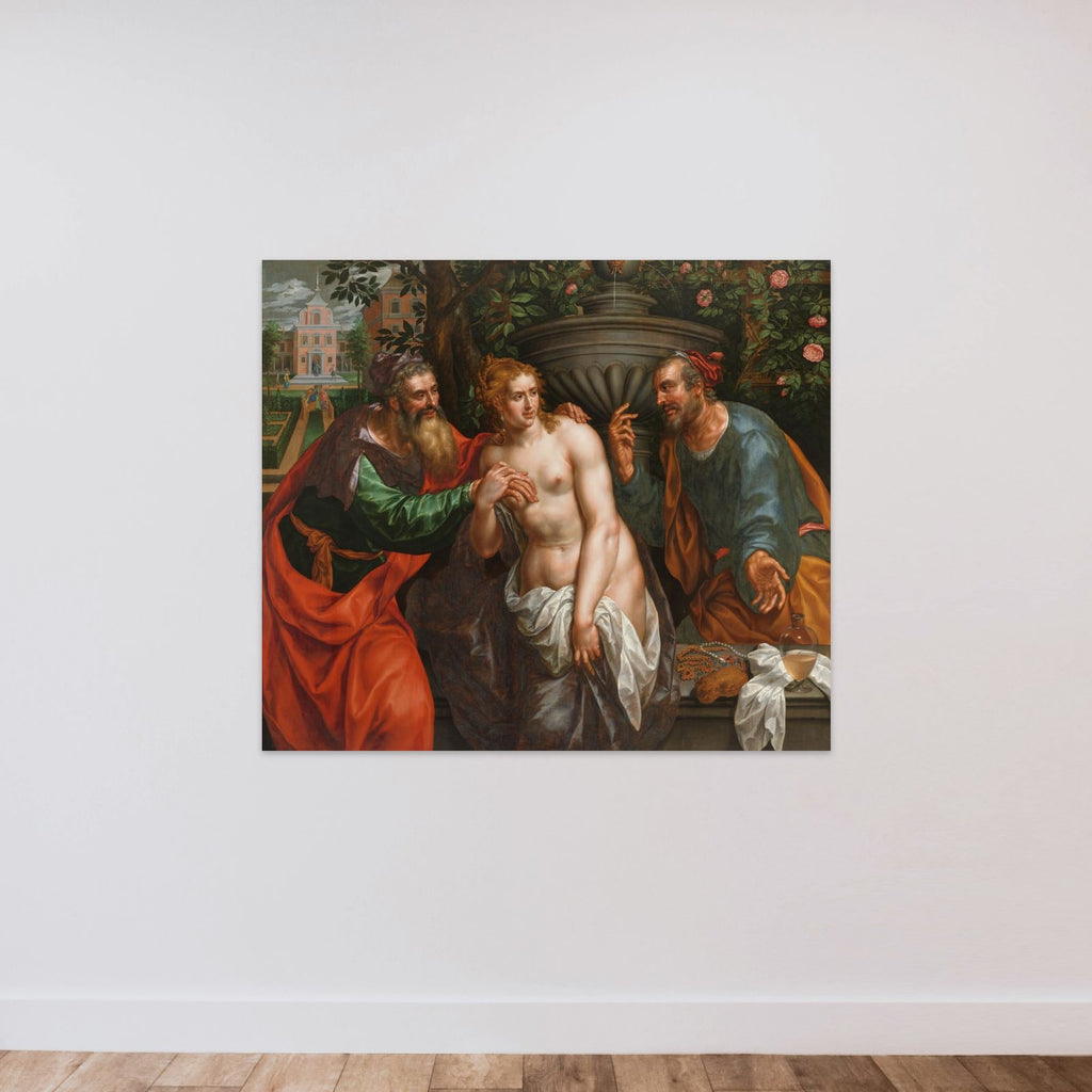 Susanna and the Elders unframed — shown to scale