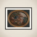 Fête galante scene framed