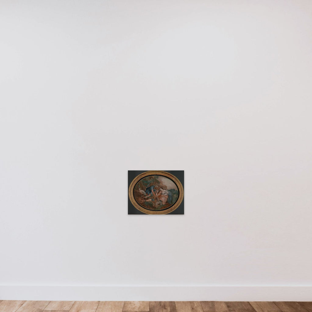 Fête galante scene unframed — shown to scale