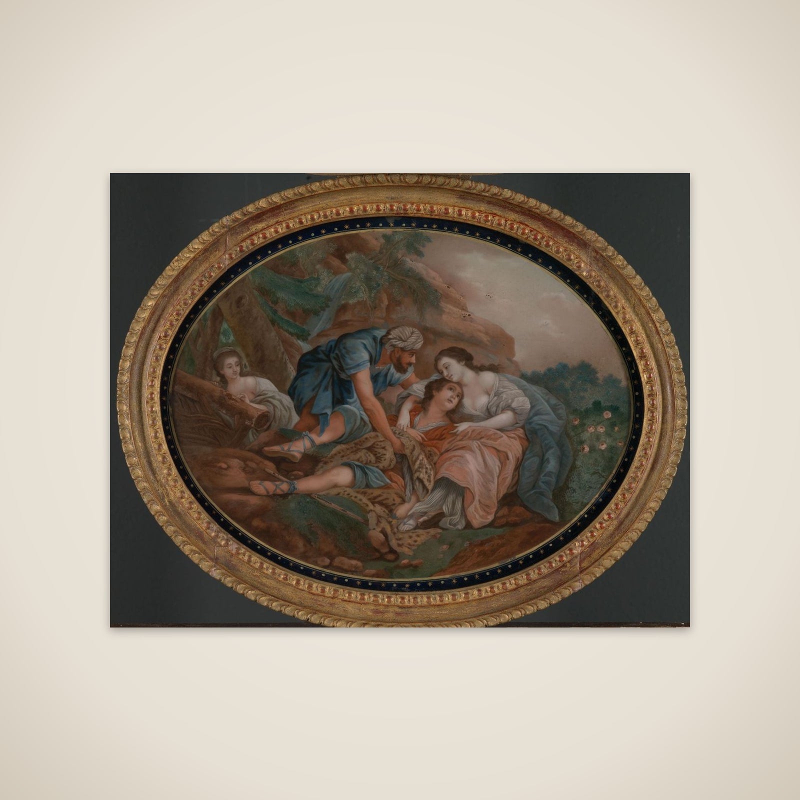 Fête galante scene unframed print