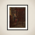 The Artist George Jan Hendrik Poggenbeek in His Studio framed