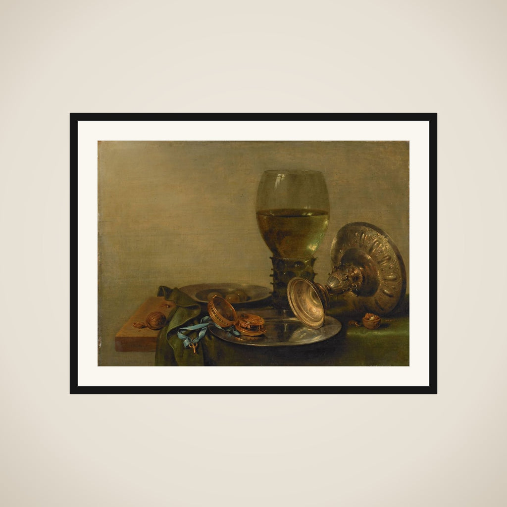 Still Life with a Silver Tazza framed