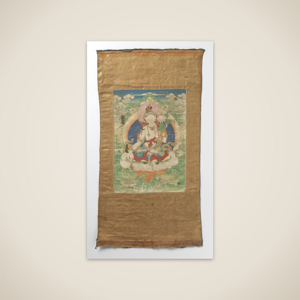 Tangka met een voorstelling van de Witte Tara unframed print