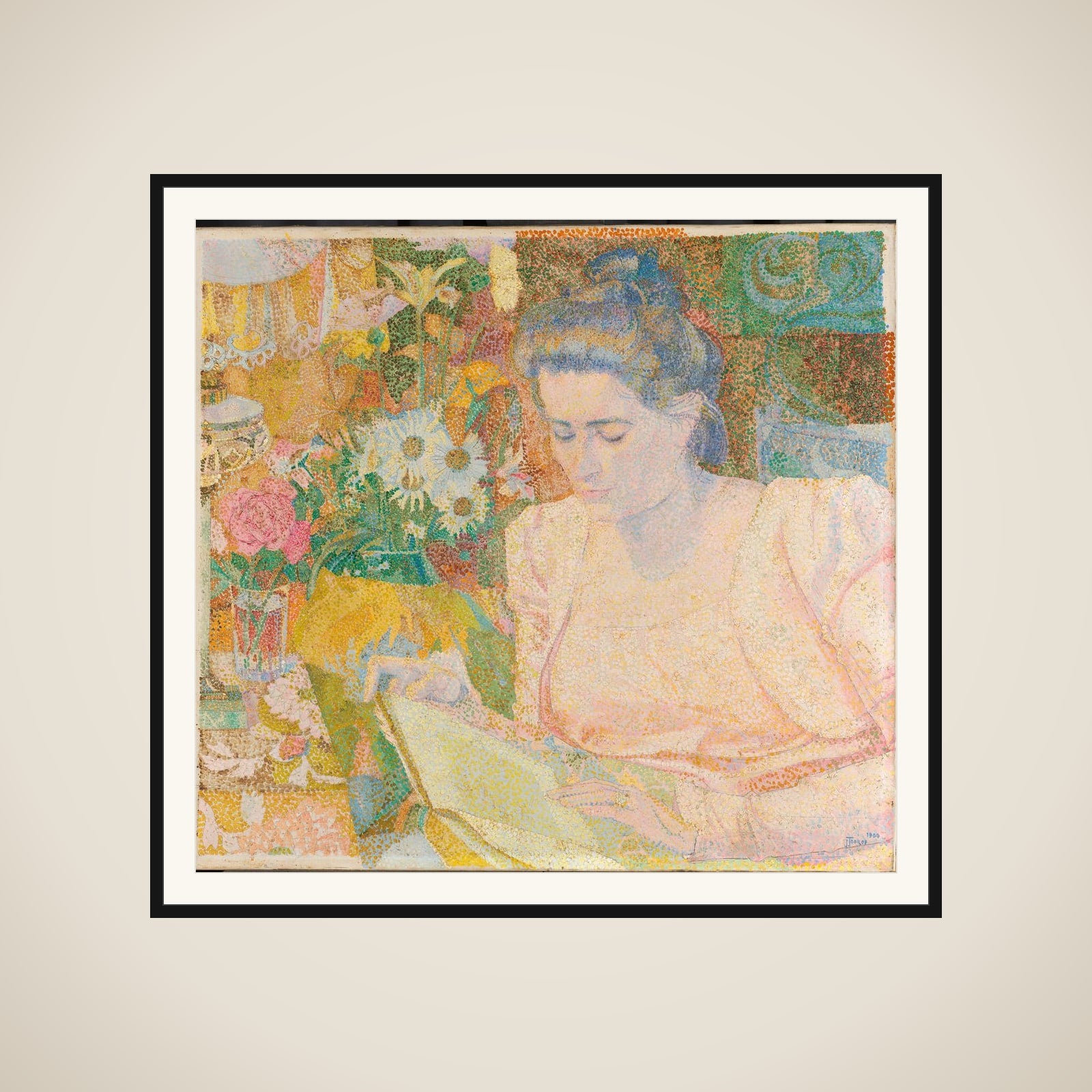Portrait of Marie Jeanette de Lange framed
