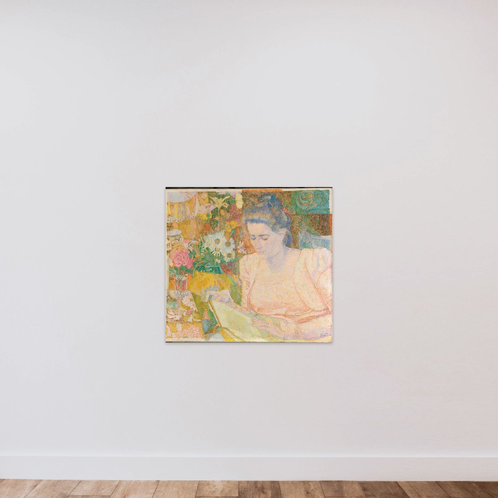 Portrait of Marie Jeanette de Lange unframed — shown to scale