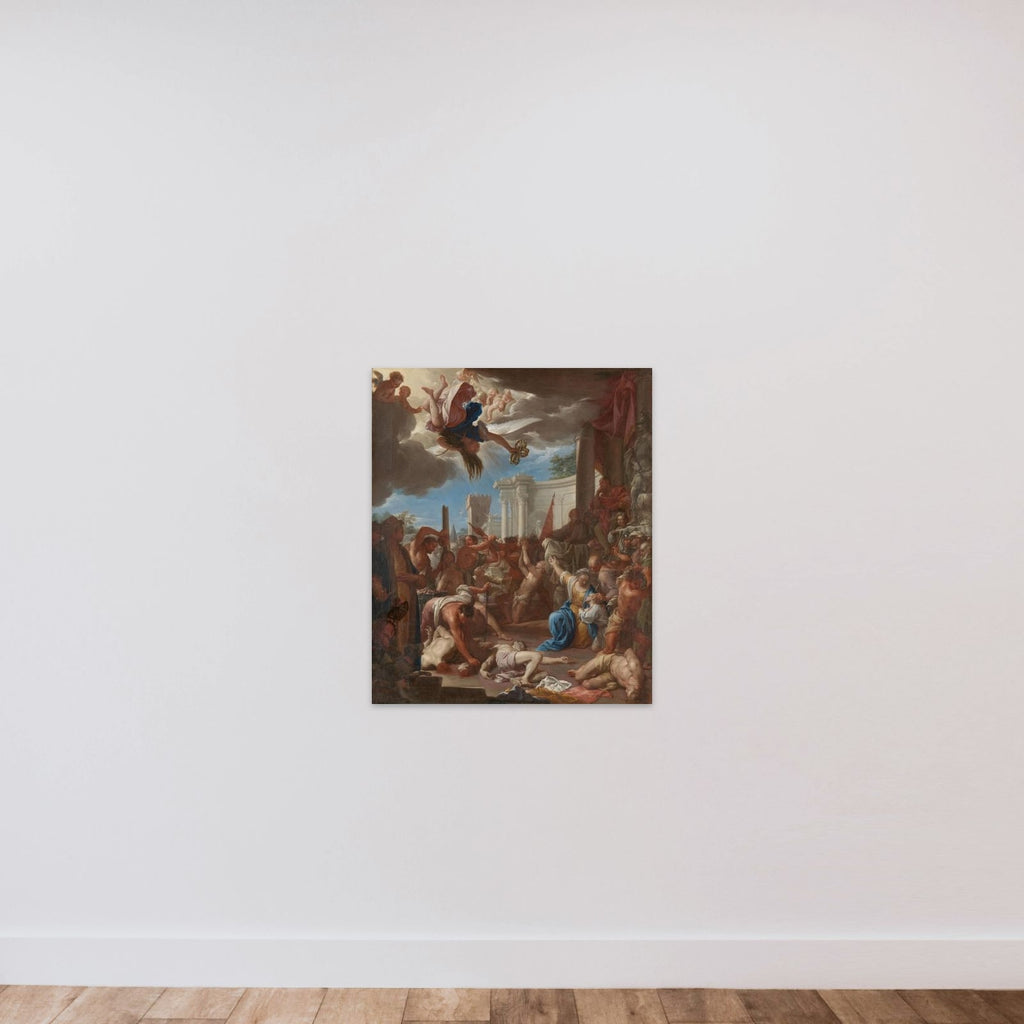 The Martyrdom of the Seven Sons of Saint Felicity unframed — shown to scale