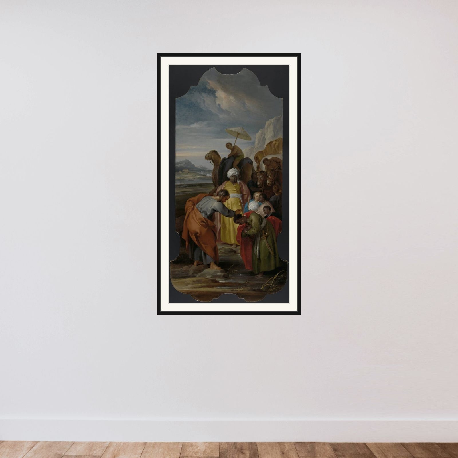 Saint Philip Baptizes the Eunuch framed — shown to scale