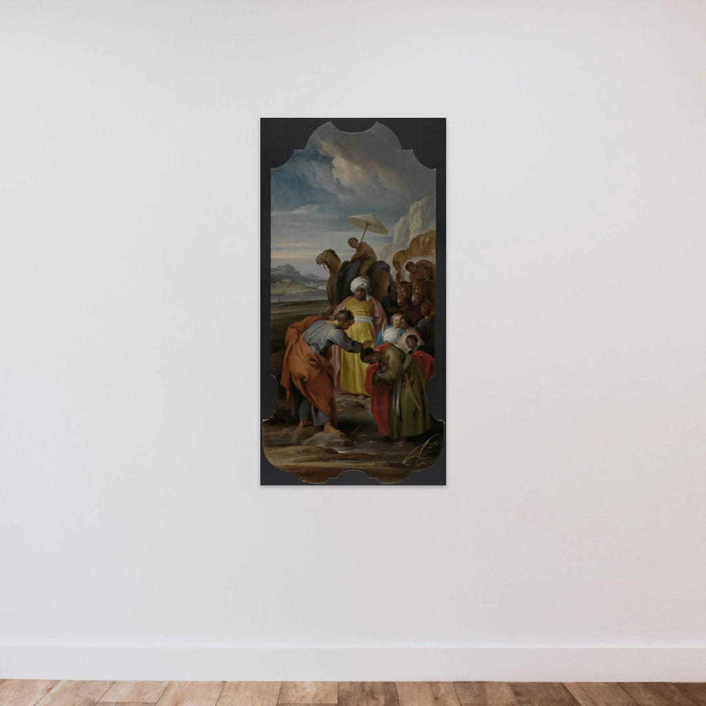 Saint Philip Baptizes the Eunuch unframed — shown to scale