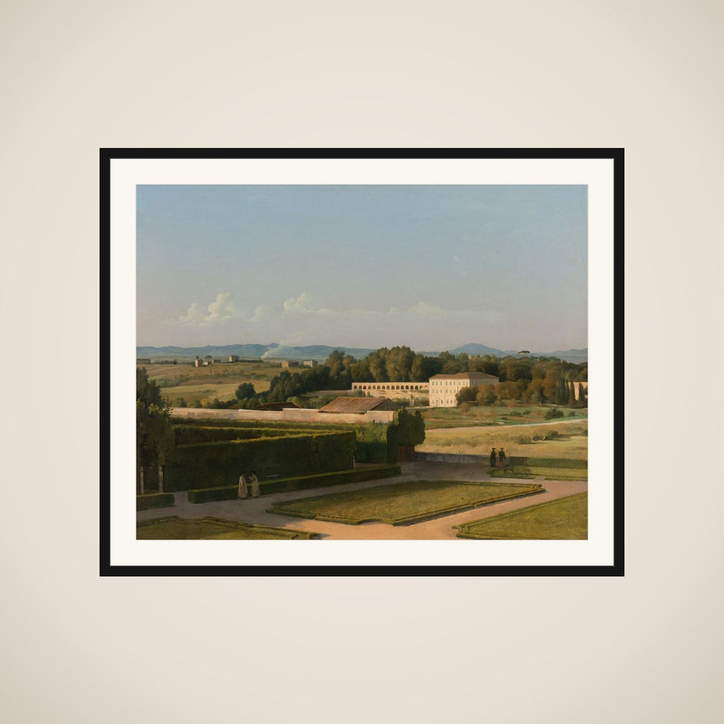 View of the Gardens of Villa Medici framed