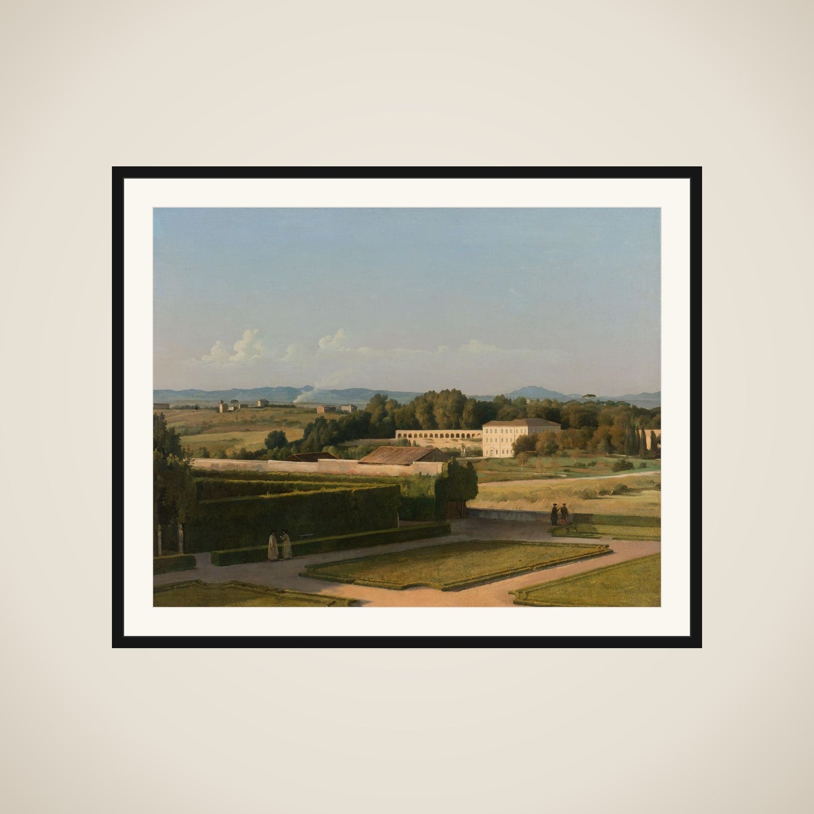 View of the Gardens of Villa Medici framed