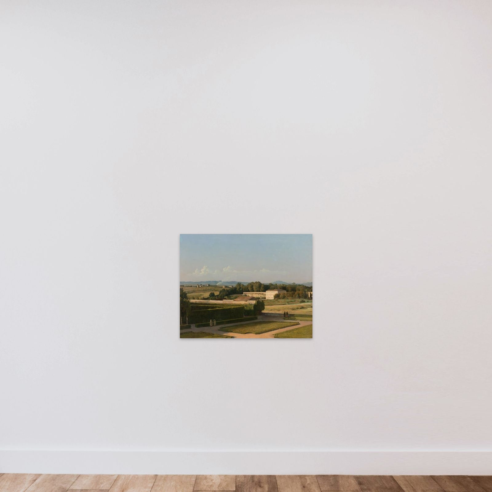 View of the Gardens of Villa Medici unframed — shown to scale