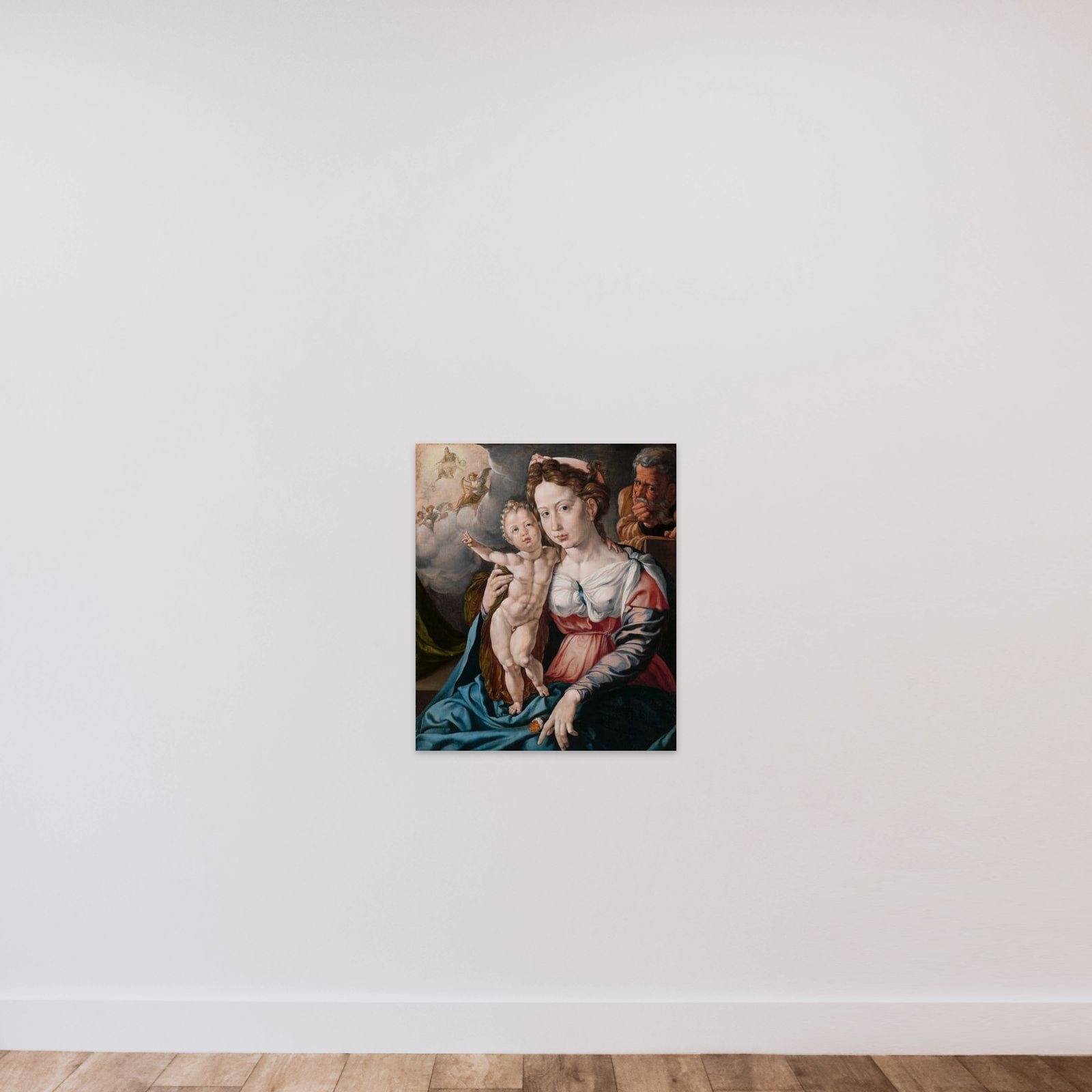 The Holy Family unframed — shown to scale