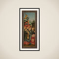 Memorial Panel with Eight Male Portraits, probably Willem Jelysz van Soutelande and Family, with Saint James the Greater and the Van Soutelande Family Crest, inner left wing of an altarpiece framed