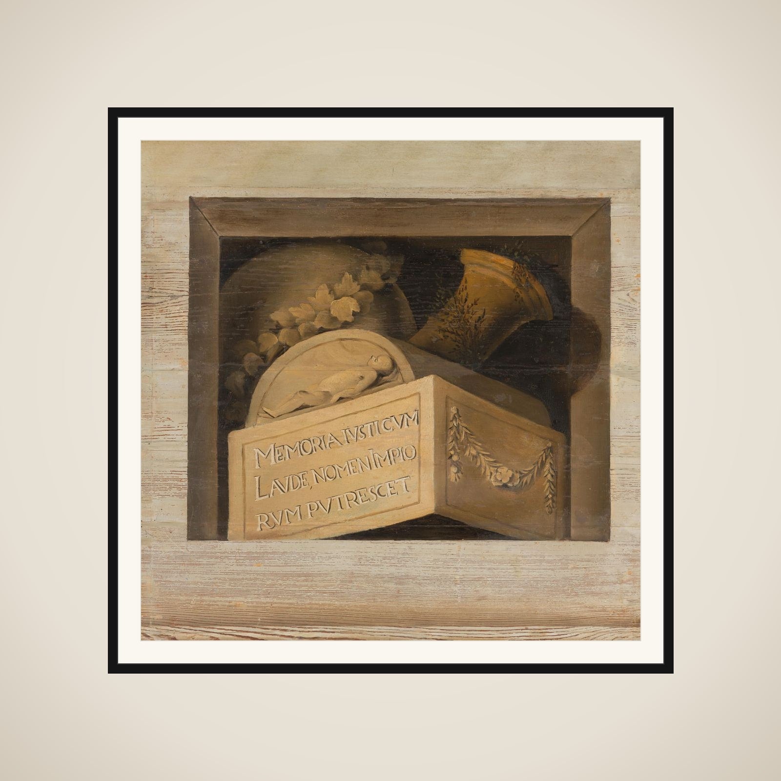 Tomb with Inscription framed