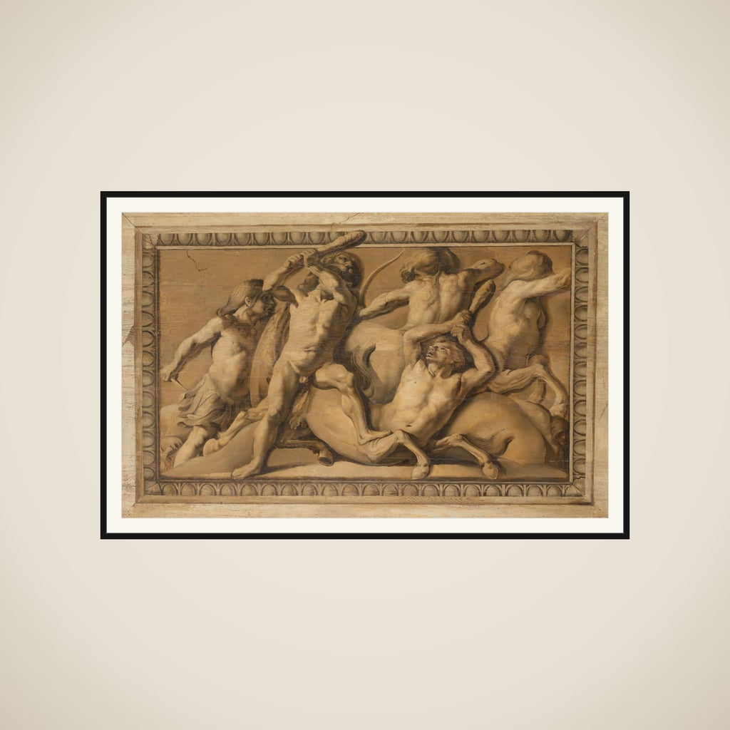 Hercules Slays the Centaurs (Jupiter Defeating the Centaurs) framed