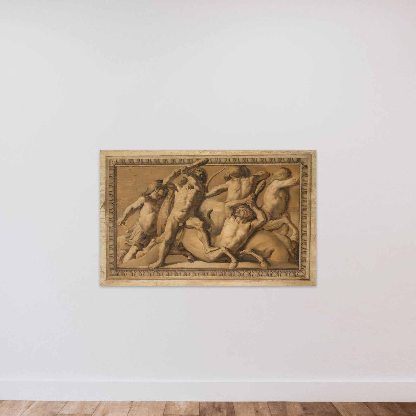 Hercules Slays the Centaurs (Jupiter Defeating the Centaurs) unframed — shown to scale
