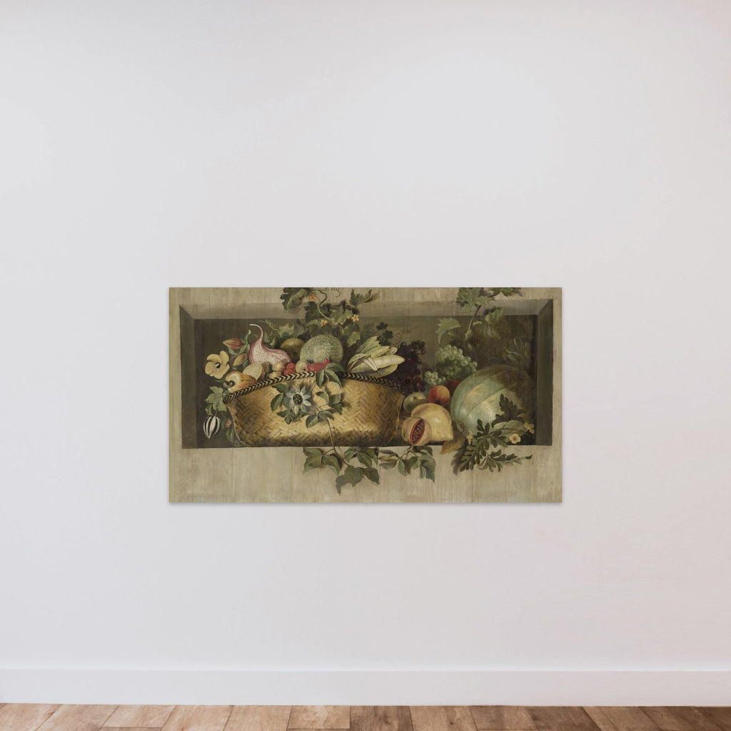Still Life with Fruit and Flower Garlands unframed — shown to scale