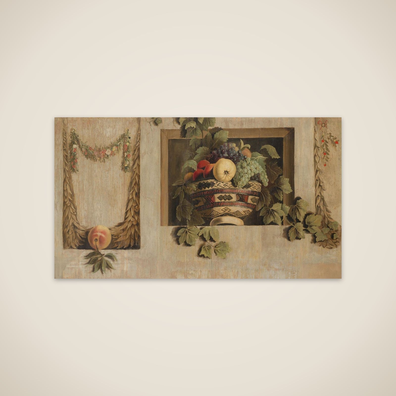 Still Life with Fruit and Flower Garlands unframed print