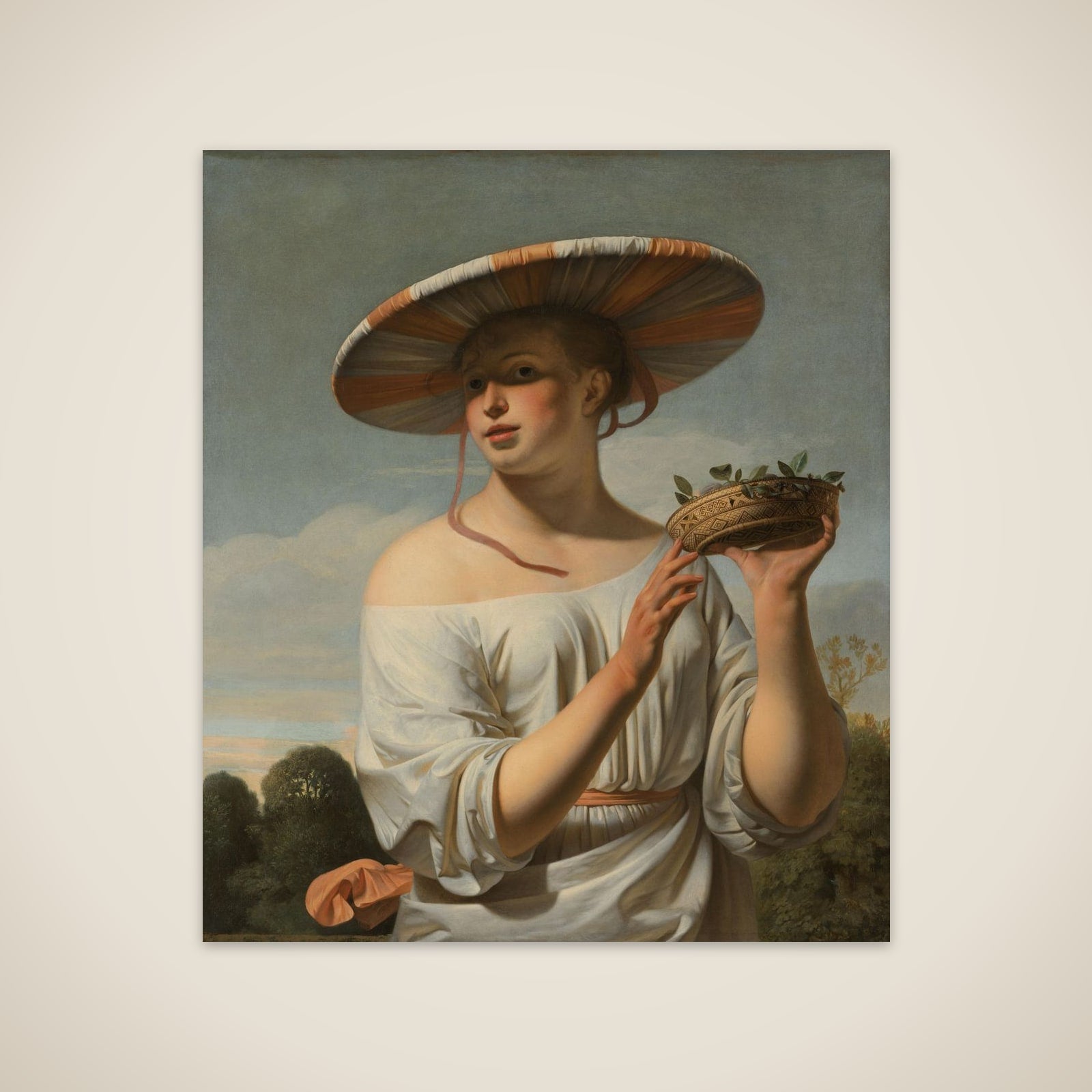 Woman in a Large Hat unframed print