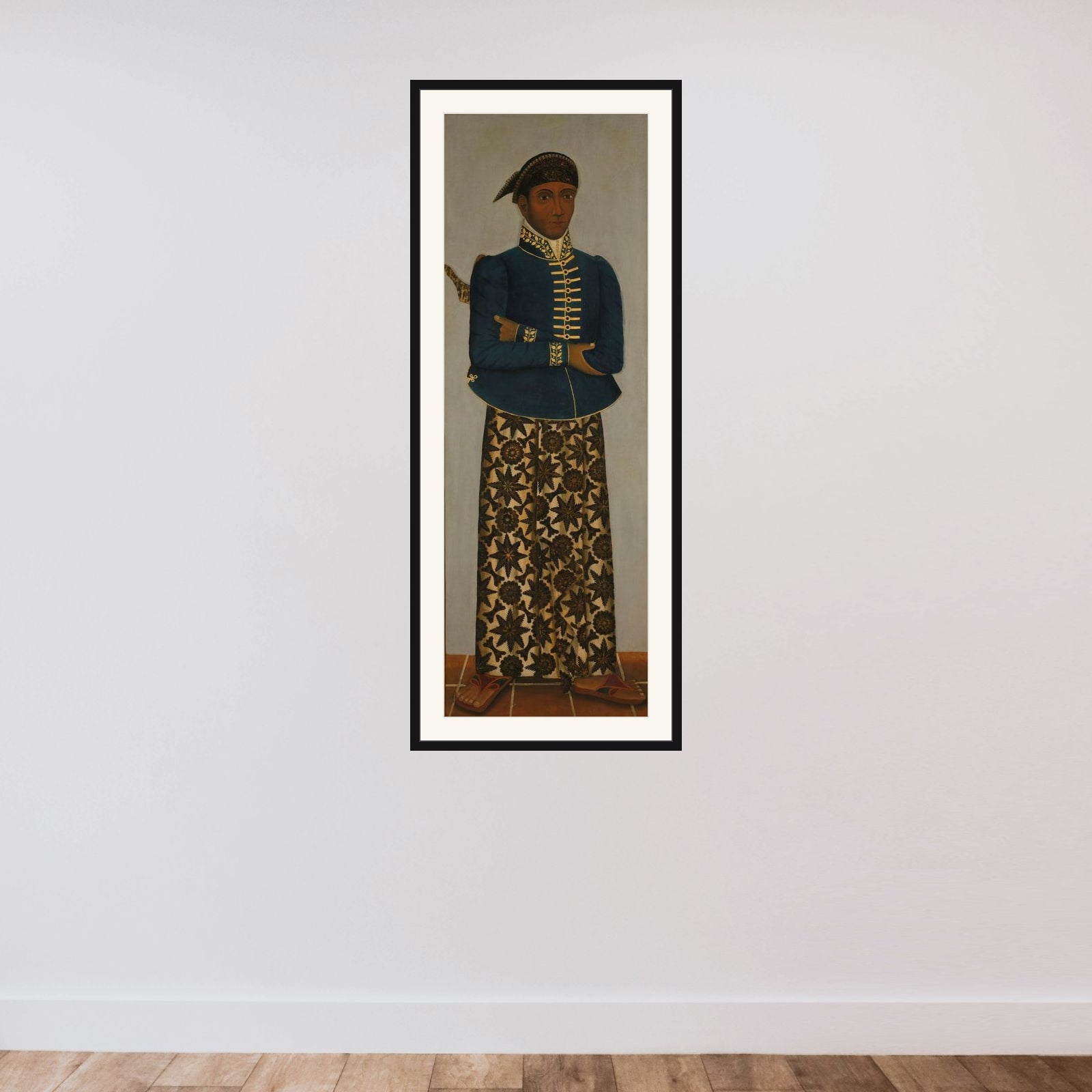 Javanese Court Officials framed — shown to scale