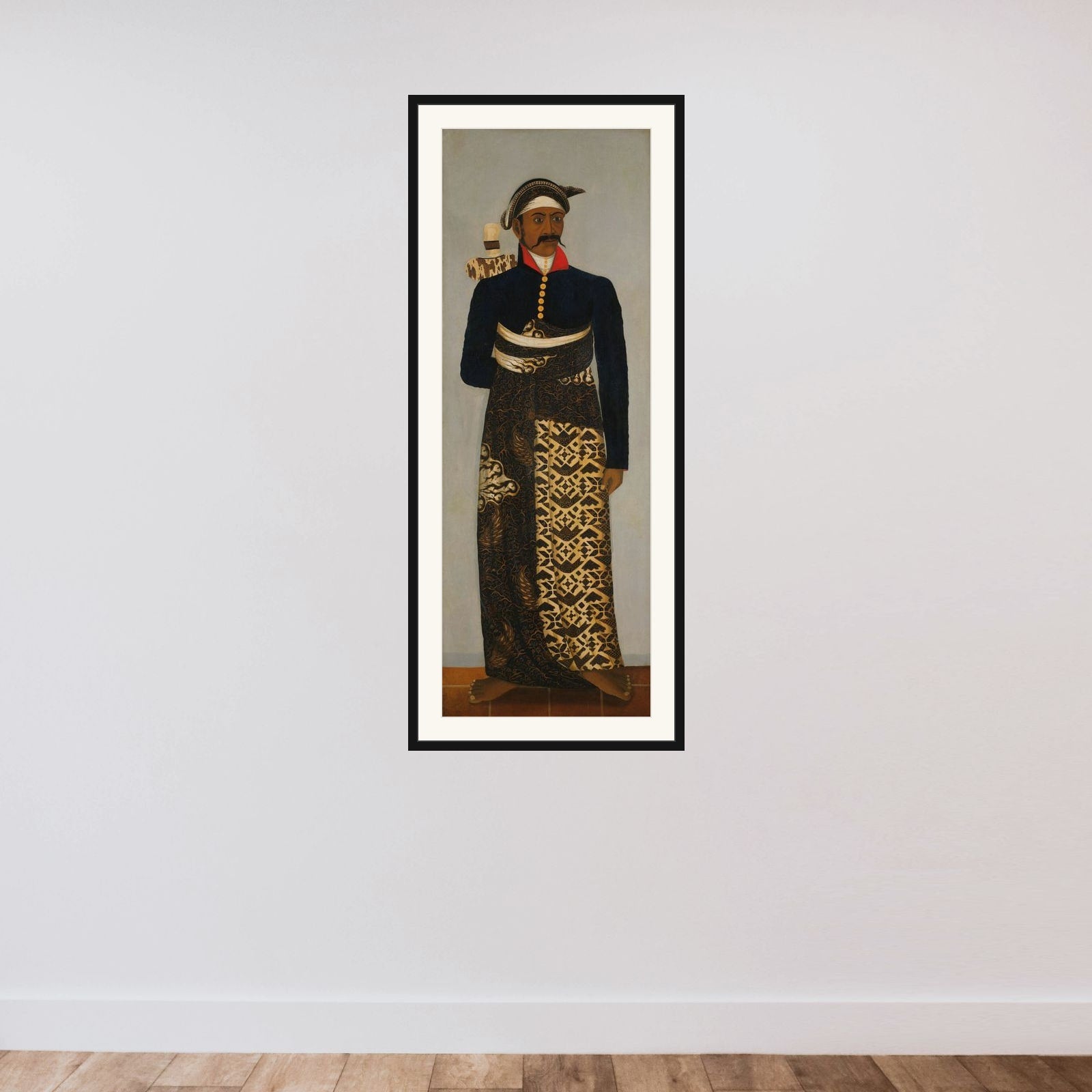 Javanese Court Officials framed — shown to scale