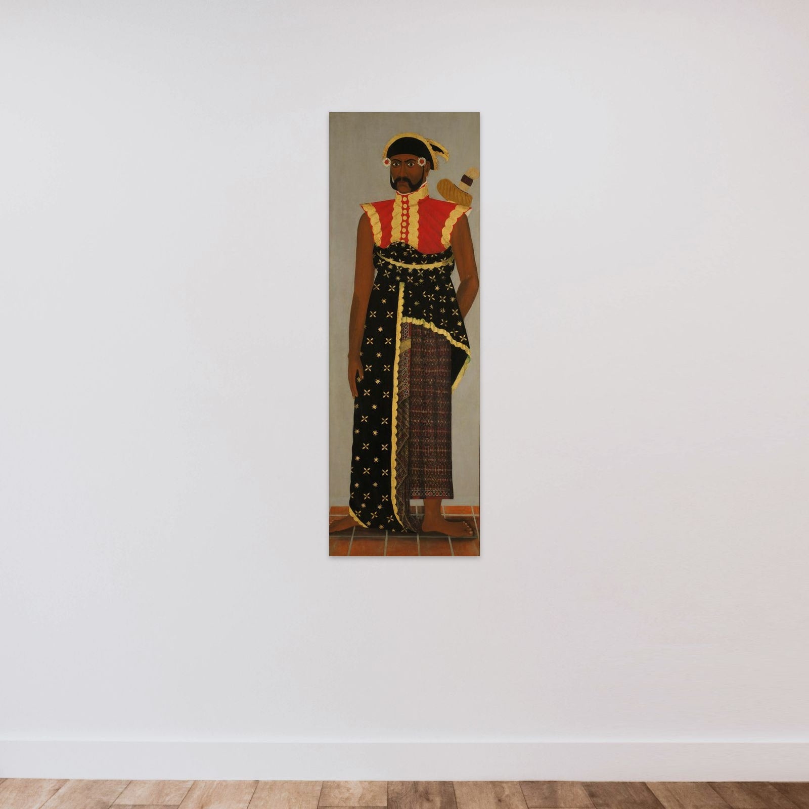 Javanese Court Officials unframed — shown to scale