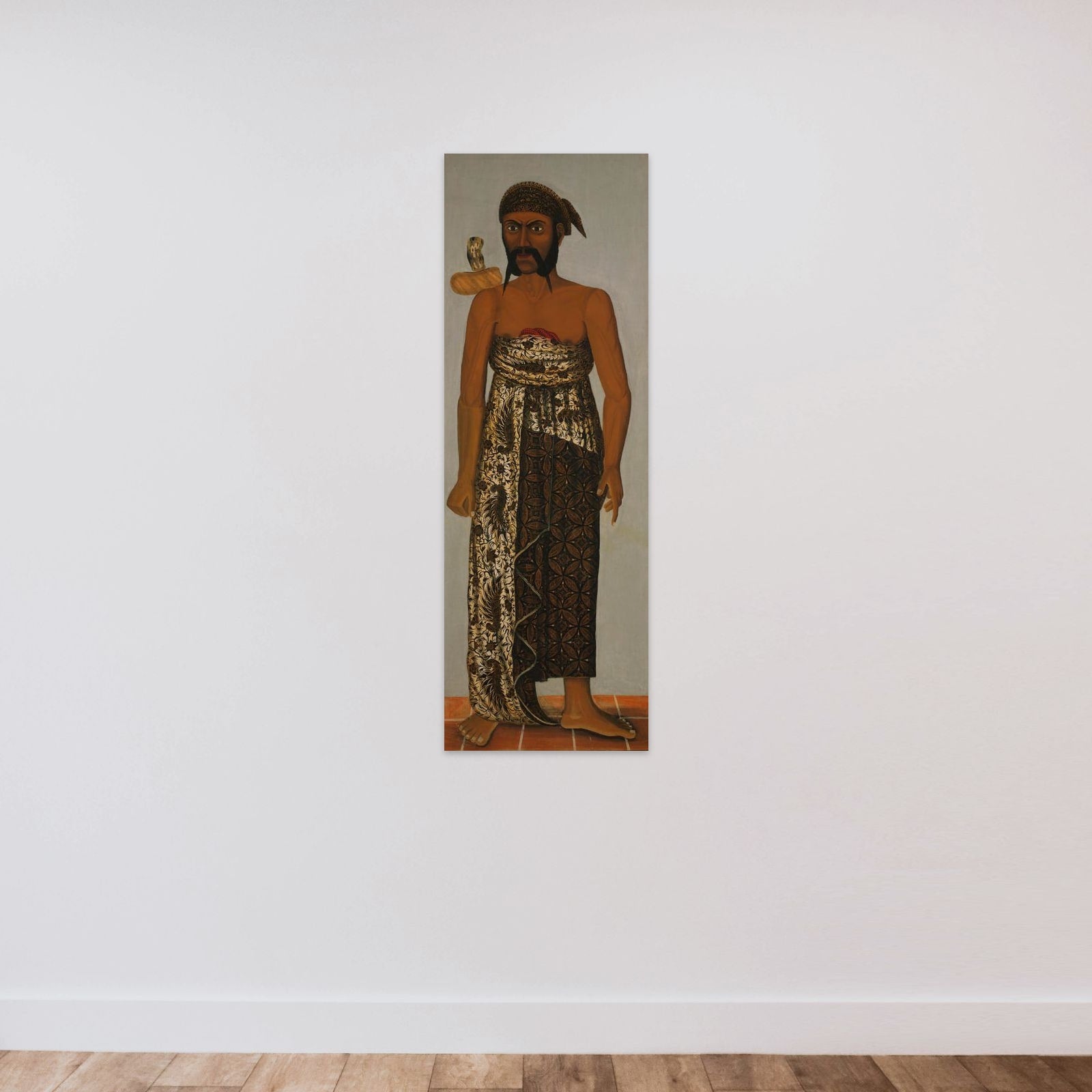 Javanese Court Officials unframed — shown to scale