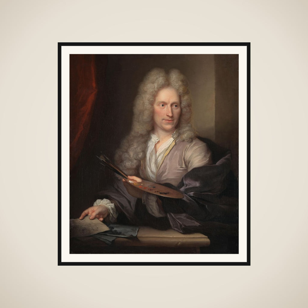 Portrait of Jan van Huysum framed