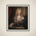 Portrait of Jan van Huysum framed