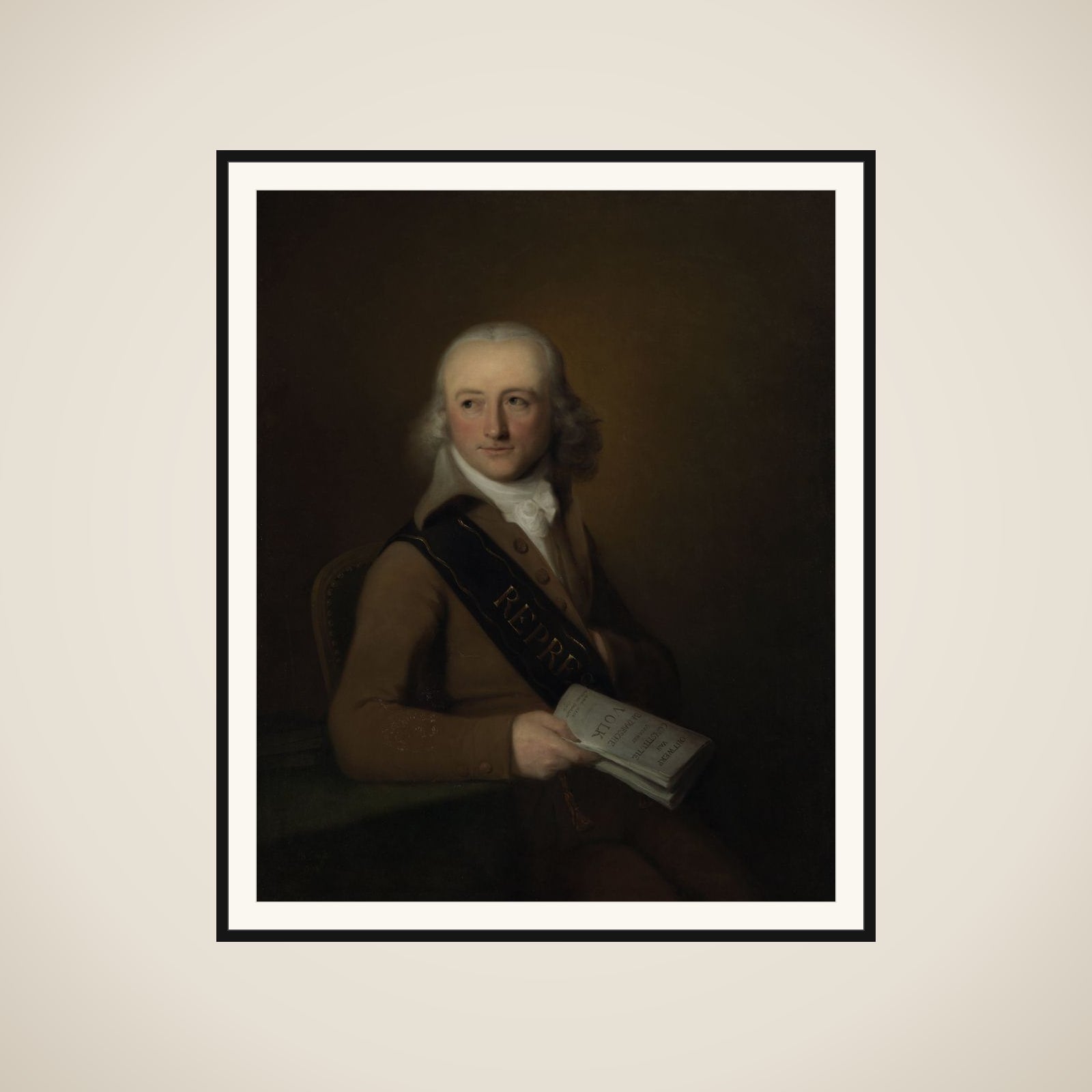 Portrait of Leonardus van der Voort framed