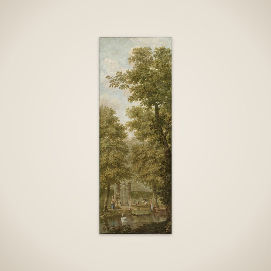 Three Painted Wall Hangings of a Dutch landscape unframed print