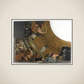 Part (bottom left) of a ceiling decoration with Diana and her companions as the principal representation framed