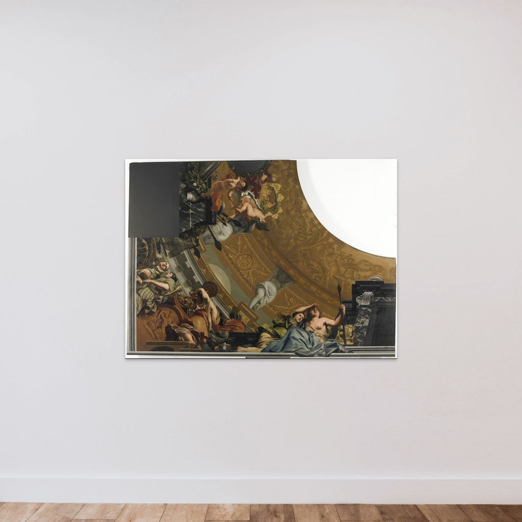 Part (bottom left) of a ceiling decoration with Diana and her companions as the principal representation unframed — shown to scale
