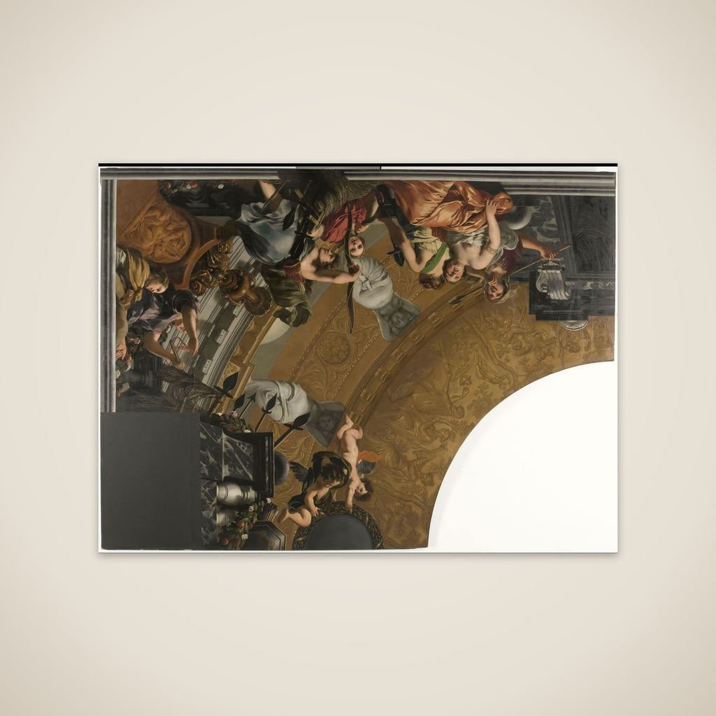 Part (top left) of a ceiling decoration with Diana and her companions as the principal representation unframed print
