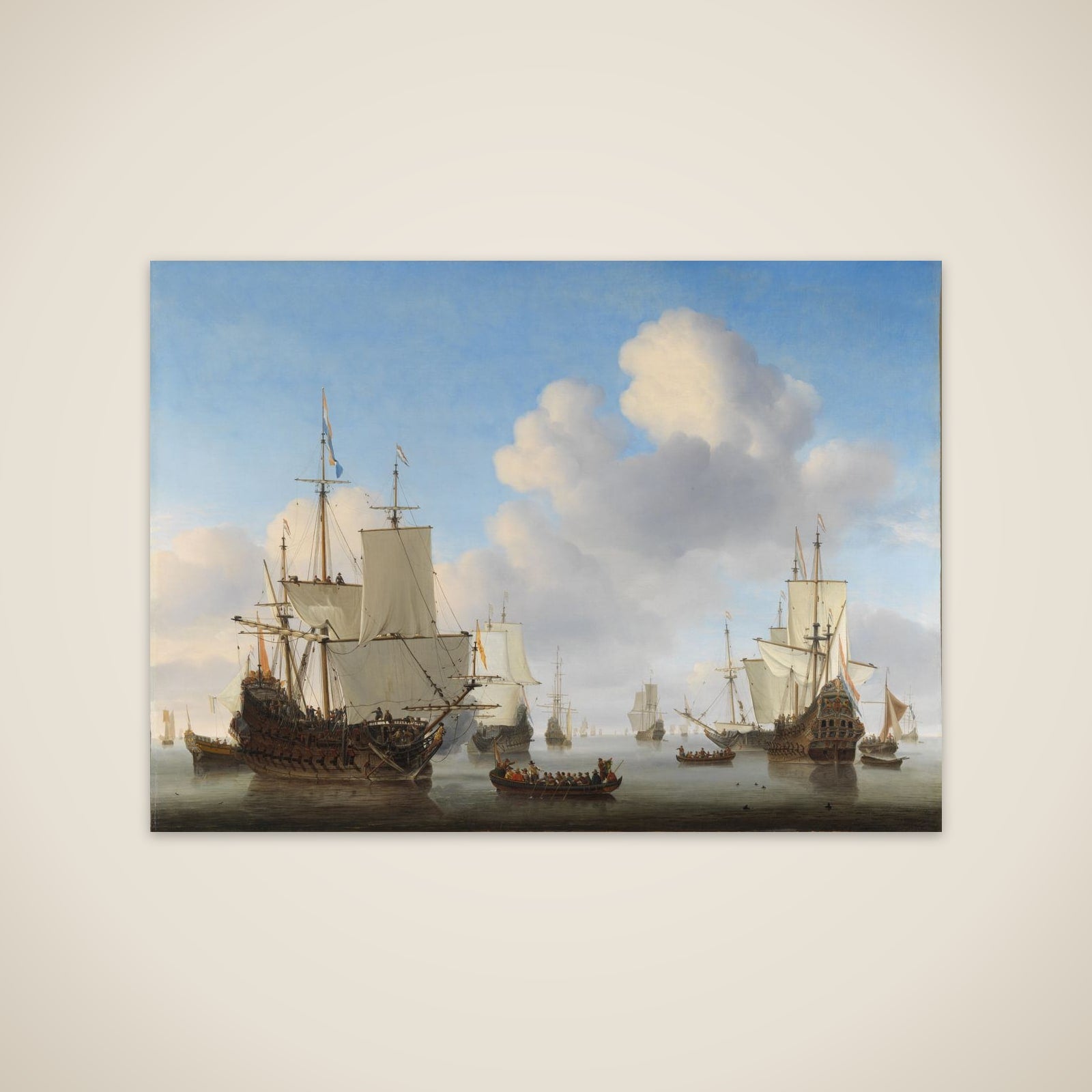 Dutch Ships in a Calm Sea unframed print