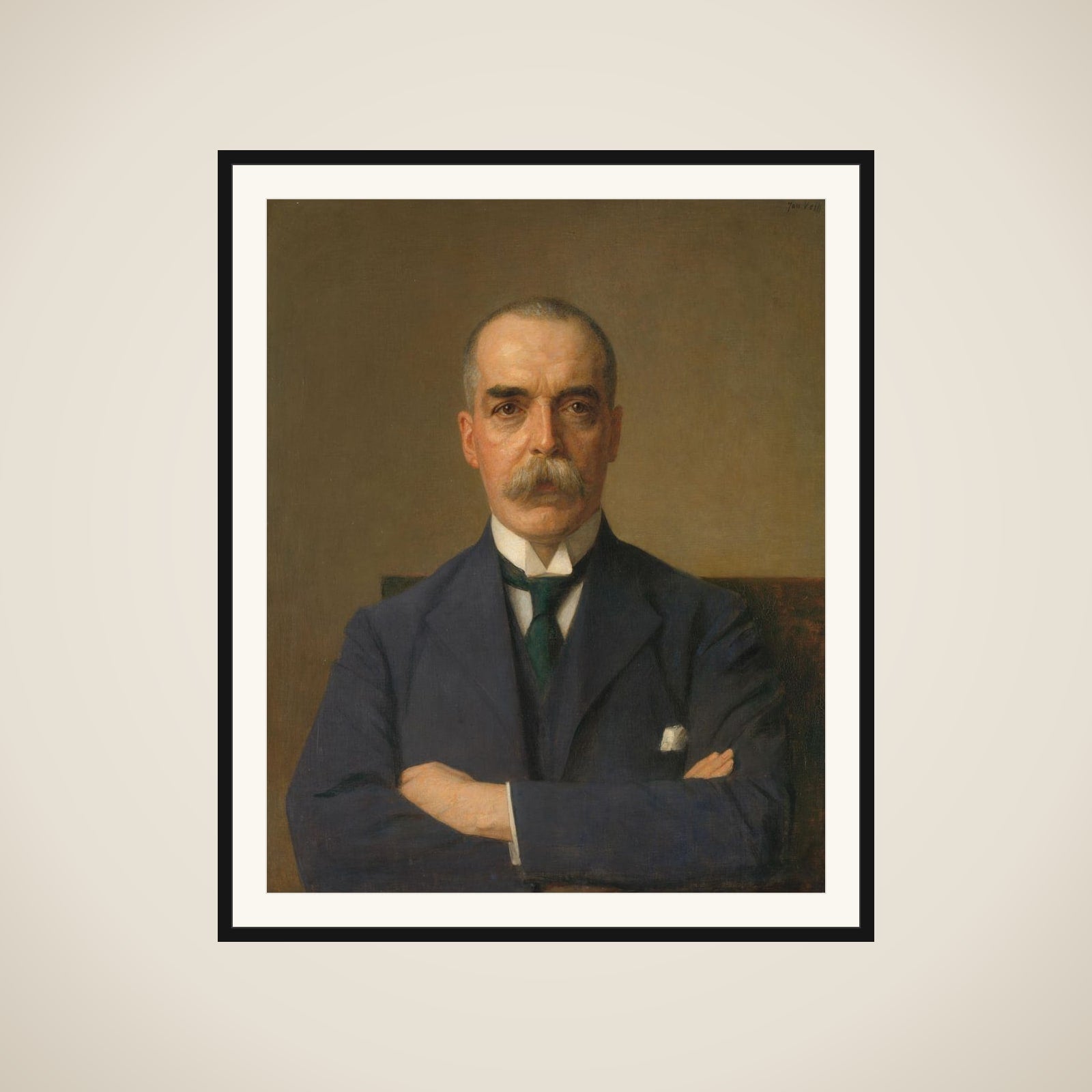 Portrait of Isaac de Bruijn (1872-1953) framed