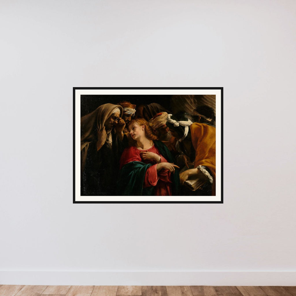 Christ among the Doctors framed — shown to scale
