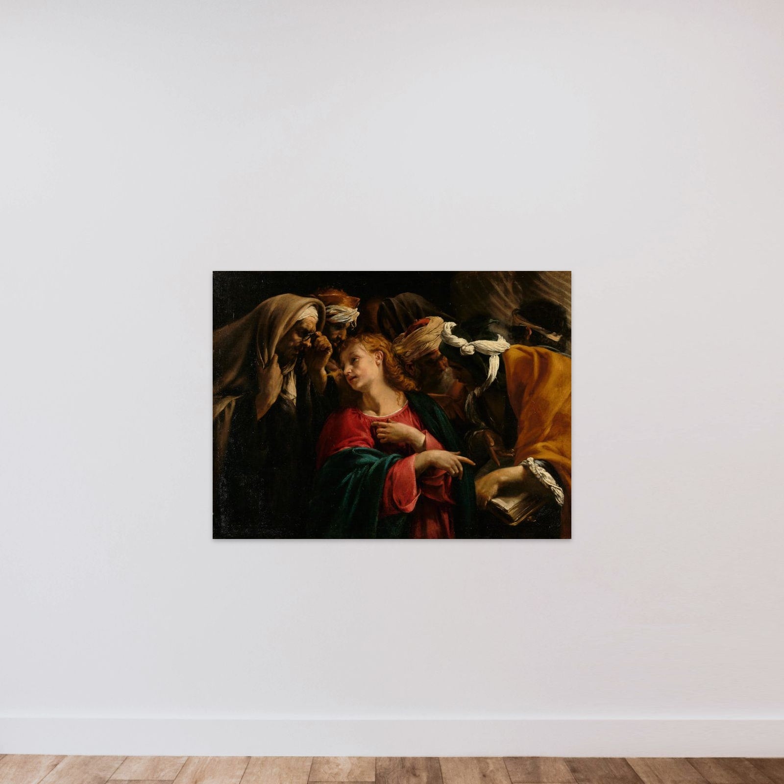 Christ among the Doctors unframed — shown to scale