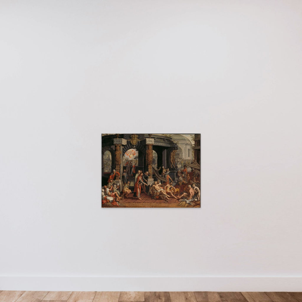 Healing of the paralized man at the pool of Bethesda unframed — shown to scale