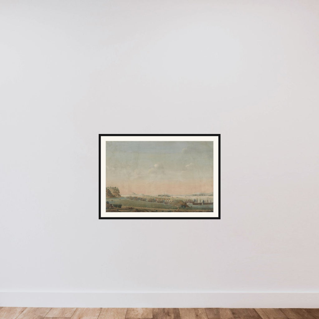Three Views of the Pearl River: Canton, Macao, Whampoa framed — shown to scale