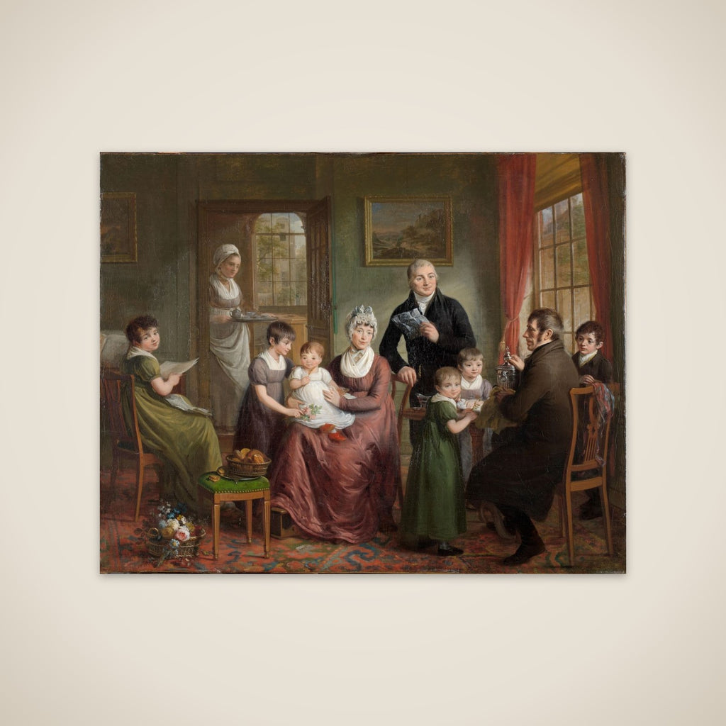 Portrait of the Family of Adrianus Bonebakker with Dirk L. Bennewitz unframed print