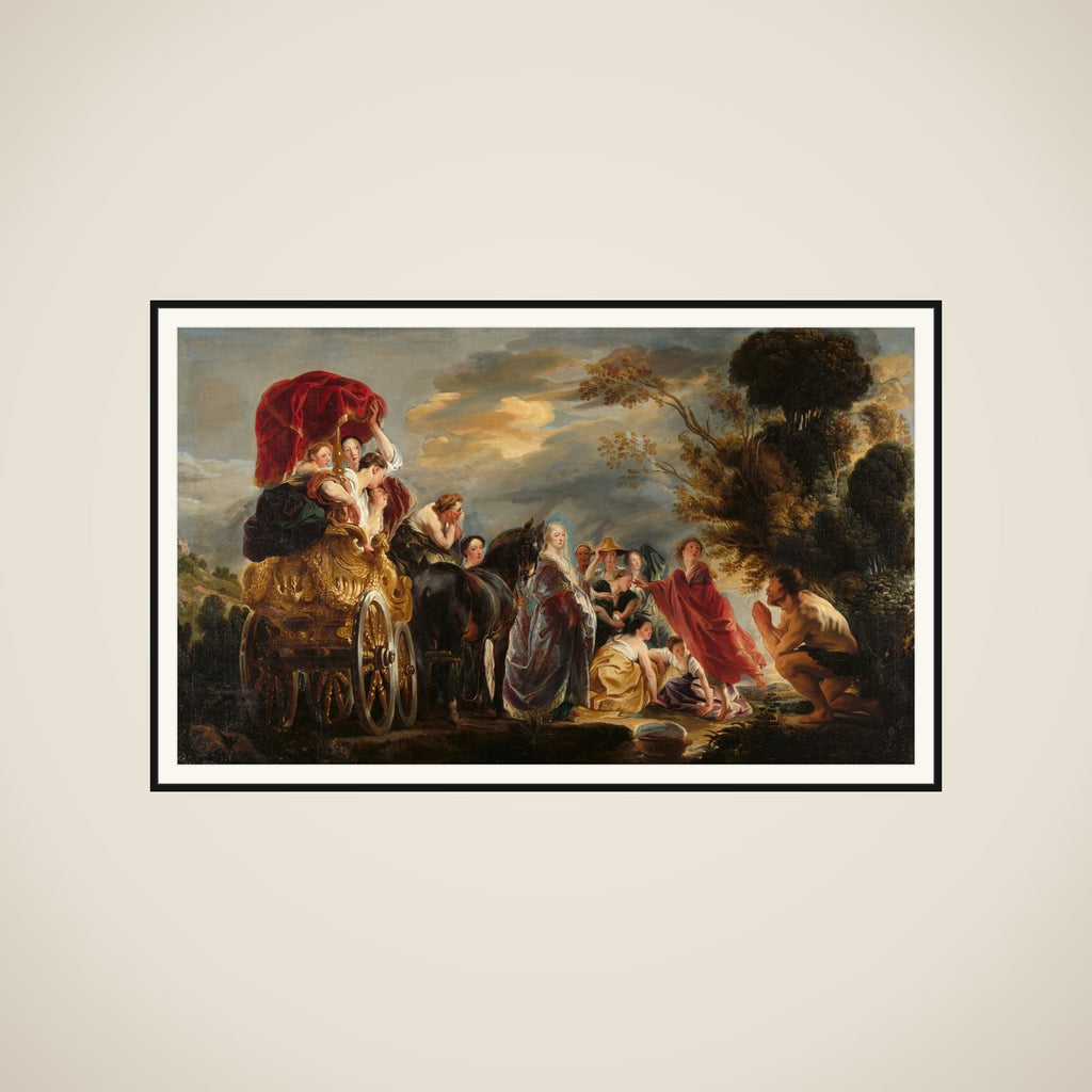 The Meeting of Odysseus and Nausicaa framed