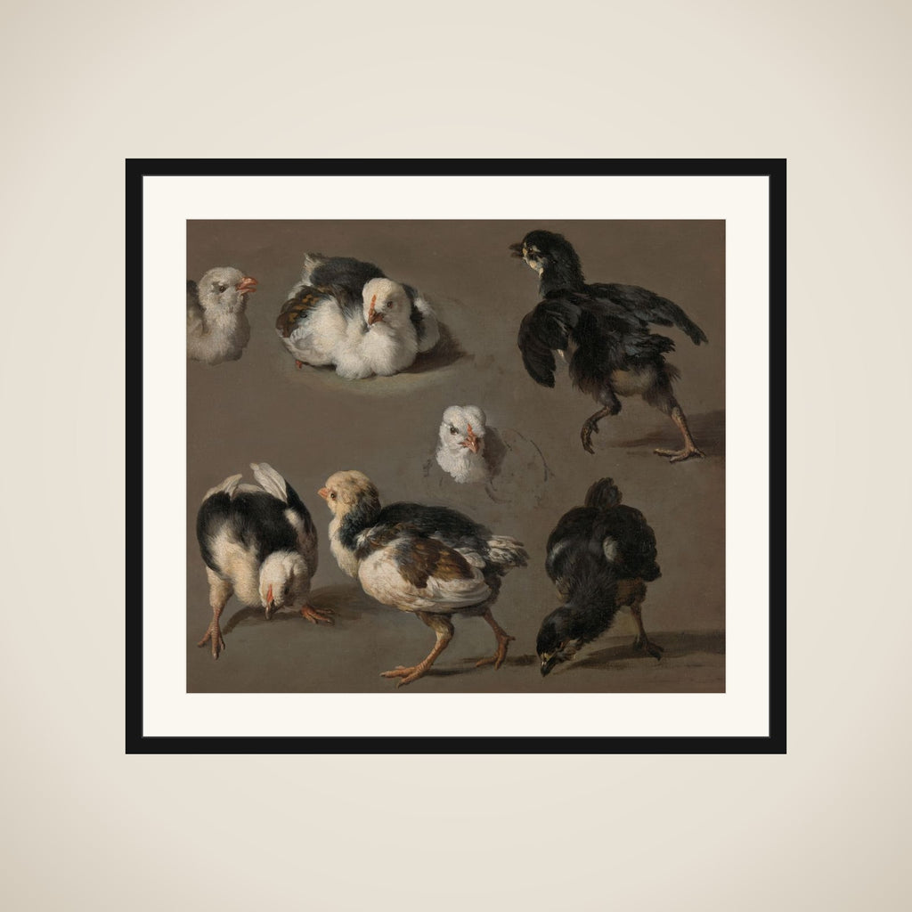 Seven Chicks framed