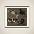 Seven Chicks framed