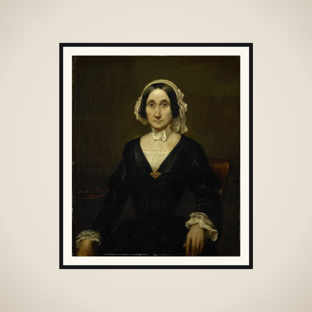 Portrait of Mrs. W.J.S. van Alphen, Baroness van Reede van Oudtshoorn framed