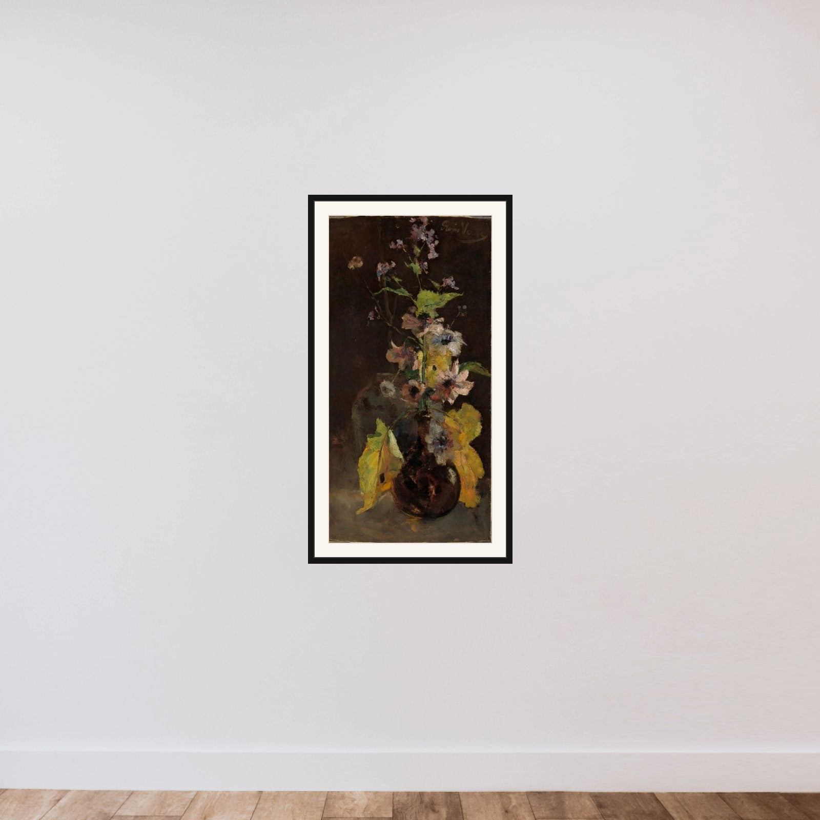 Anemones framed — shown to scale