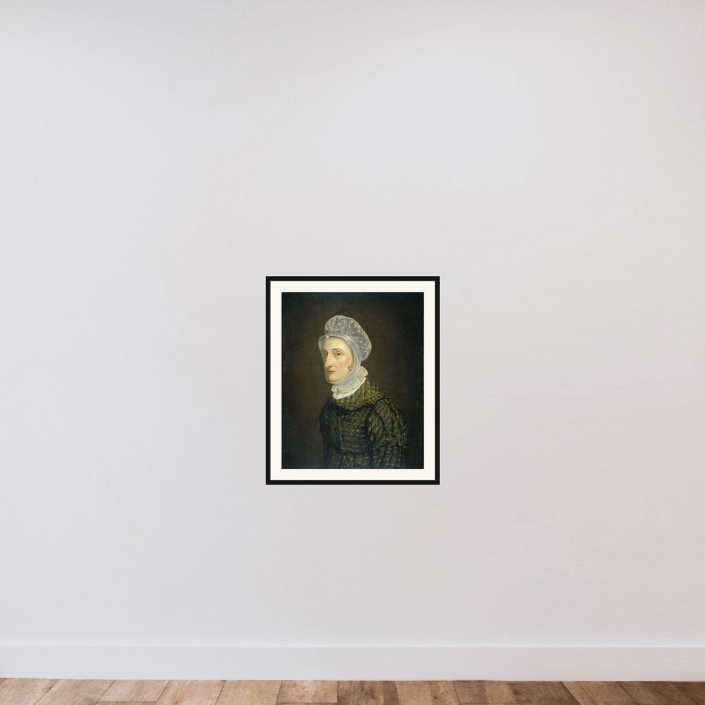 Portrait of Maria Petronella Mann, Wife of Heinrich Gottfried Theodor Crone framed — shown to scale