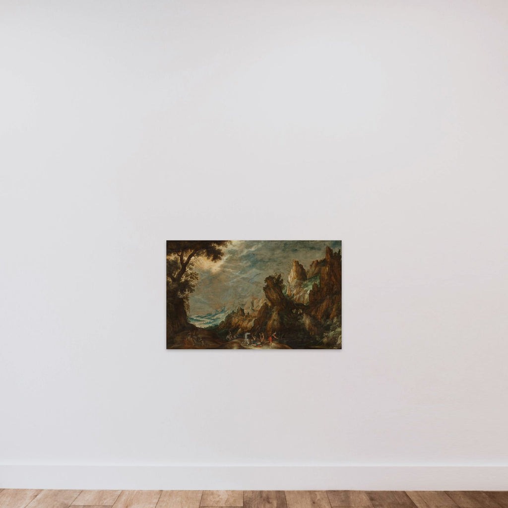 Landscape with Conversion of Saint Paul unframed — shown to scale