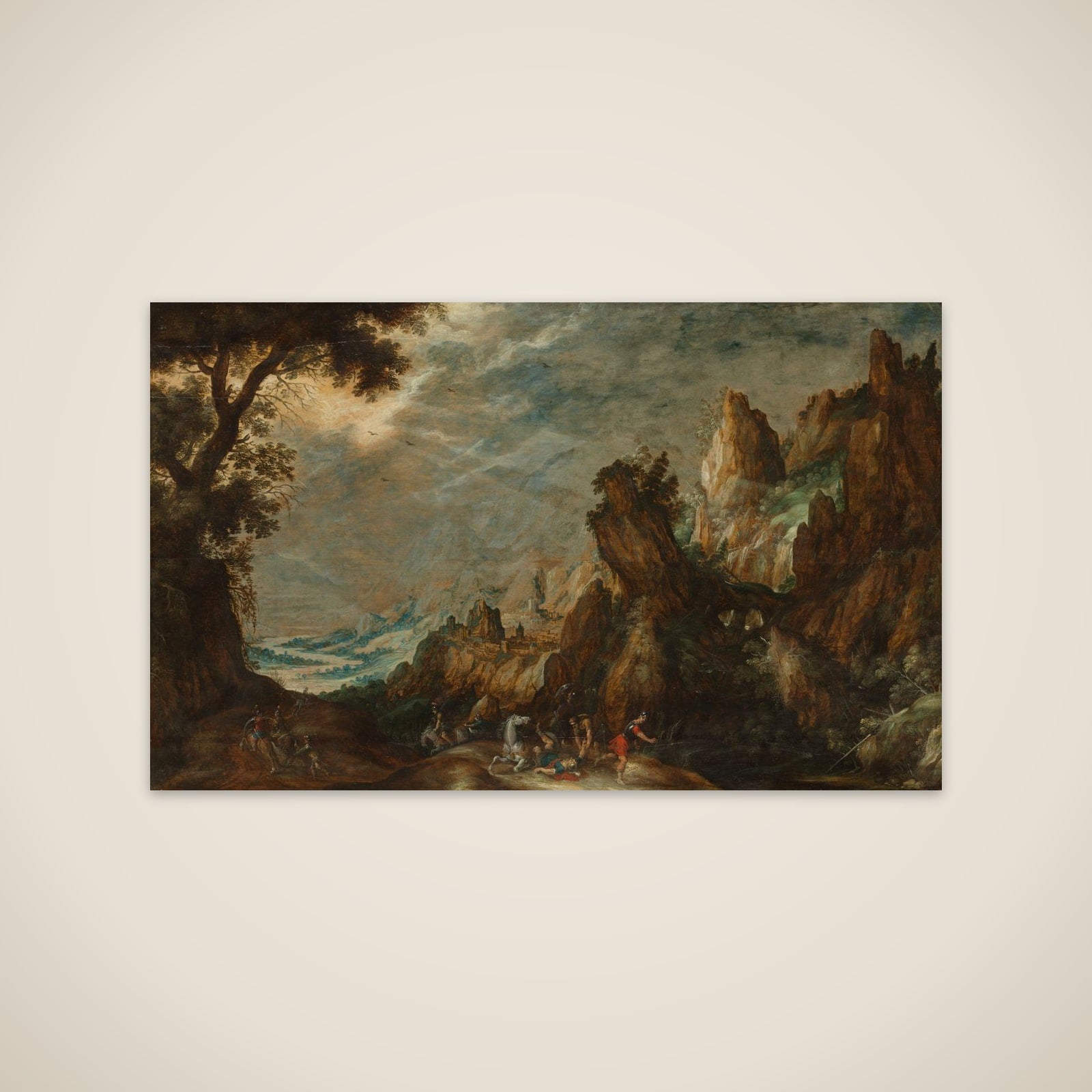 Landscape with Conversion of Saint Paul unframed print